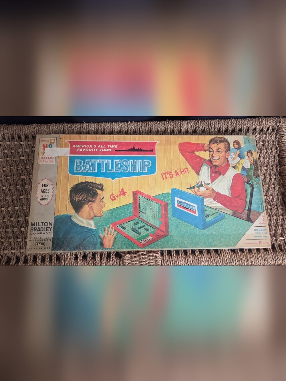 Vintage 1967 Milton Bradley Battleship Classic Strategy Game - Bin X